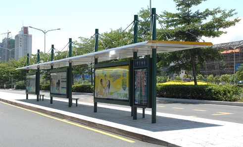 公交車(chē)候車(chē)亭有哪些結(jié)構(gòu)組成?配圖一
